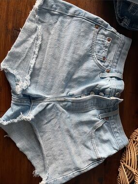 Light Blue Distressed Women’s Jean Shorts
